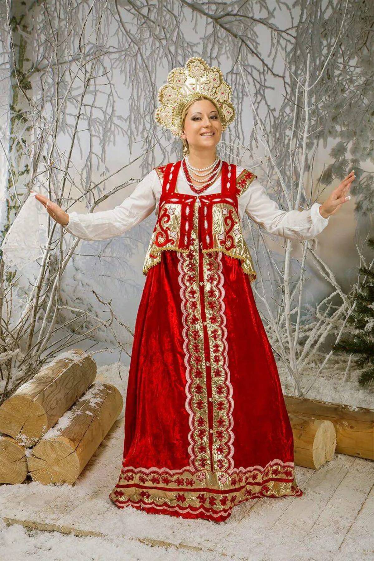 Girls in Slavic costumes in Linfen
